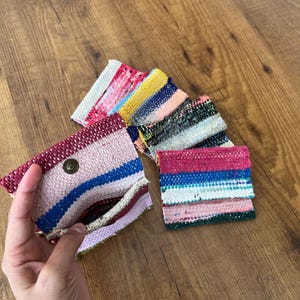Cartera, Cartera para hombre, Cartera para mujer, Cartera pequeña, Cartera tejida a mano, Cartera de trapo, Cartera de alfombra, Cartera minimalista, Cartera de mujer