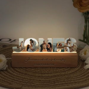 Personalized Family Photo Collage Night Light, Family Photo Gift, Gift for Dad, Mom Birthday Gift, Gift for Family, Gift for Niece Nephew