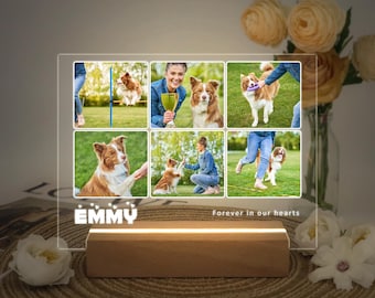 Custom Pet Photo Night Light, Personalized Pet Frame, Pet Memorial Keepsake, Pet Loss Sympathy Gift, Pet Bereavement Gift, Pet Lovers gift