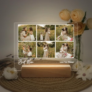 Custom Photo Night Light, Mother Day Gift, Mom Gift from Daughter, Gift for Mom, Best Mum Ever, Family Gift, Gift for Grandma, Gift for Nana