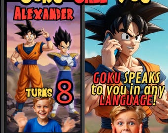 DRAGON BALL birthday INVITATION, dragon ball invitation, dragon ball video invitation, dragon ball editable video invitation, dragon ball z