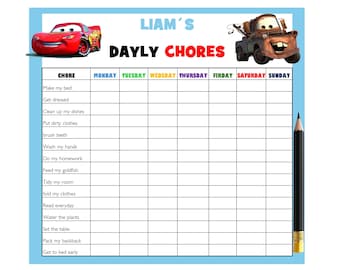 Chore Chart for Kids | Kids Chore Chart | Fun Printable Reward System| Chart for Kids| Editable Kids Chore Chart| Colorful Kids Chore Chart