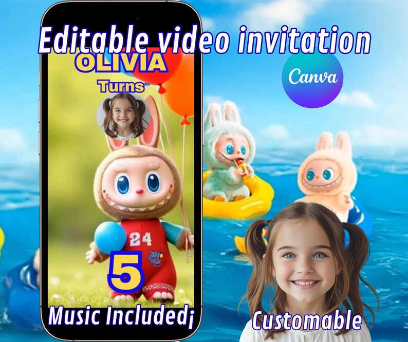 LABUBU BIRTHDAY INVITATION, labubu video invitation, labubu video editable invitation, labubu canva editable invitation, birthday invitation
Birthday invitation
birthday edita canva
digital invitation
birthday
invitation
digital canva
digital template
video invitation
editable invitation
birthday cards
labubu
labubu invitation
labubu clothes