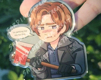 Leon Kennedy | Resident Evil | Requiem | RE 9 Clear Double Sided Epoxy | Mirror Epoxy | Keychain