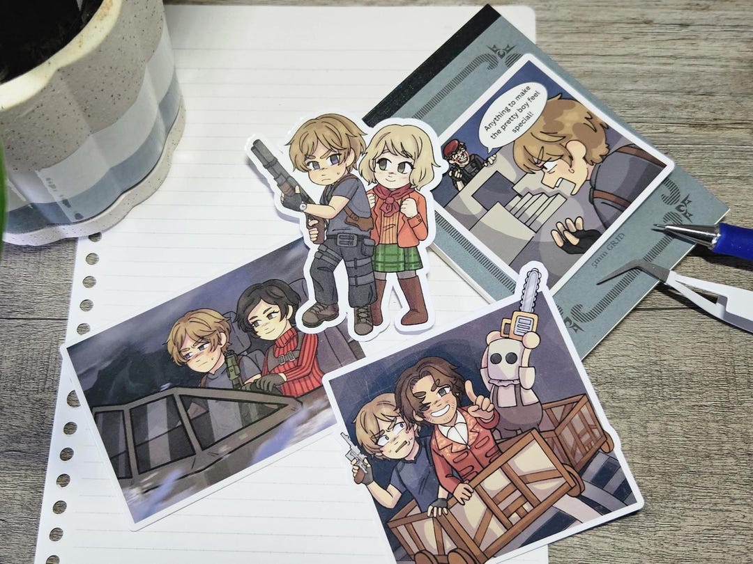 Resident Evil Stickers: Leon Kennedy, RE4 Holo Laminated Vinyl - Etsy