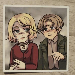 James Sunderland | Maria || Silent Hill 2 || SH2 Inspired Glossy Laminated Stickers