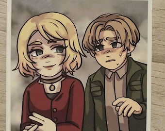 James Sunderland | Maria || Silent Hill 2 || SH2 Inspired Glossy Laminated Stickers