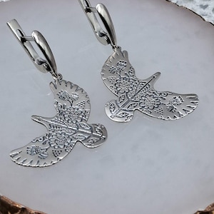 Earrings Ukrainian original production Sterling Silver 875