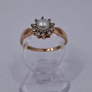 Ring with a Pearl Ukrainian original production Gold 585 14K