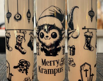Happy Krampus Gothic Christmas Tumbler: Spooky Stainless Steel 20oz