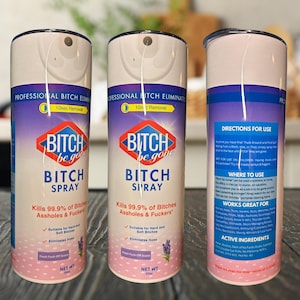 Funny &#39;Bitch Be Gone&#39; Tumbler: Sarcastic Stainless Steel Coffee Mug