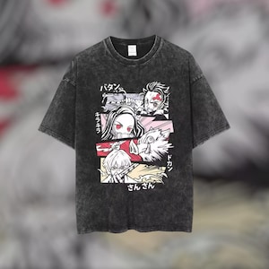 Anime Inspired Washed T-shirt - More styles in shop!