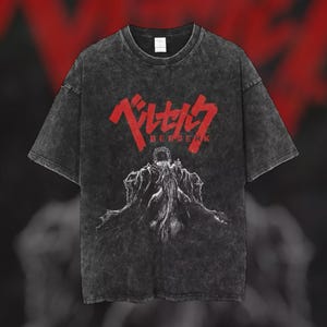 Anime Inspired Washed T-shirt - More styles in shop!