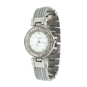 Christian DIOR Women Silver Watch Vintage 90s