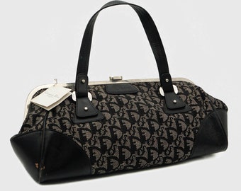 Christian DIOR Monogram Black Bag Vintage 90s 00s