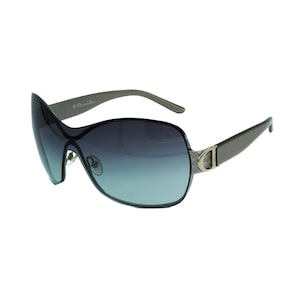 Christian DIOR BY 2 Shield Gray Sunglasses Mask Vintage