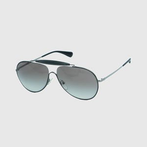 PRADA SPR 56S Pilot Aviator Silber Schwarz Sonnenbrille 00er Jahre