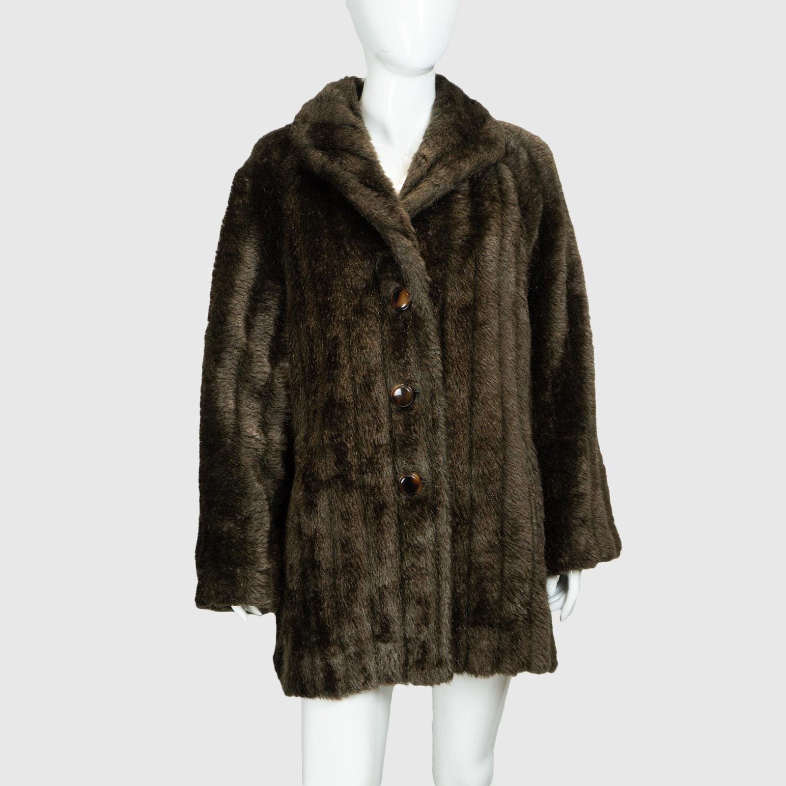 Versace ヴェルサーチ ファーコート フェイクファー Versace fur coat - Etsy 日本