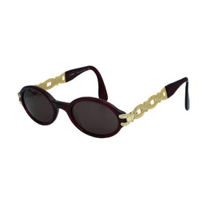 FENDI SL 7517 Gold Oval Sunglasses Vintage