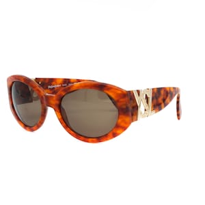 Yves Saint Laurent 6542 Orange Oval Vintage Sunglasses