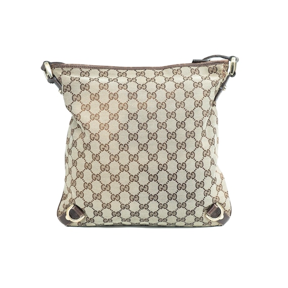 【GUCCI】CROSSBODYBAG WITH SHOULDER A◆766946AABY7 GUCCI Vintage Sherry Line GG Web PVC Canvas Browns Crossbody