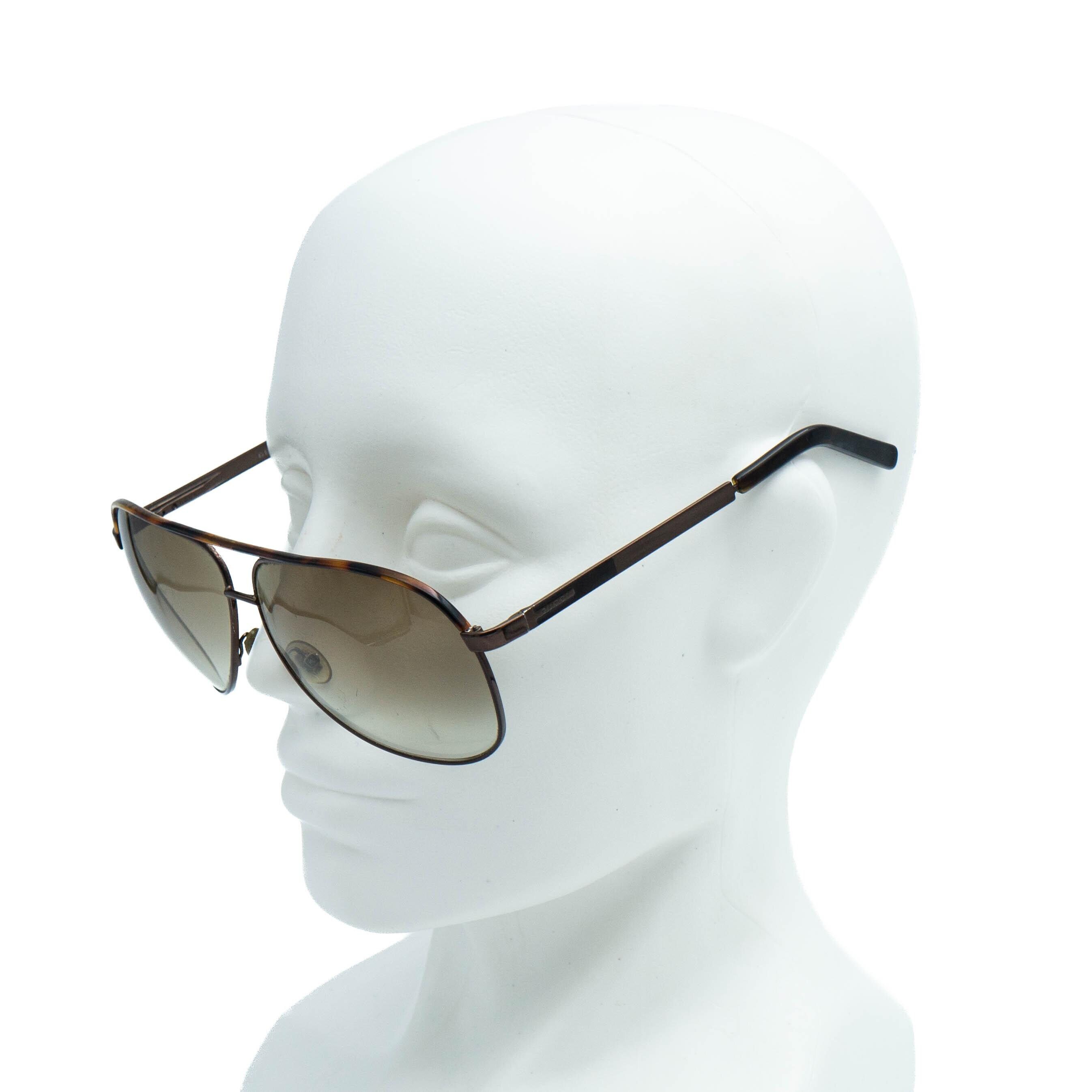 GUCCI GG 1827 Brown Aviator Sunglasses Vintage 00s - Etsy