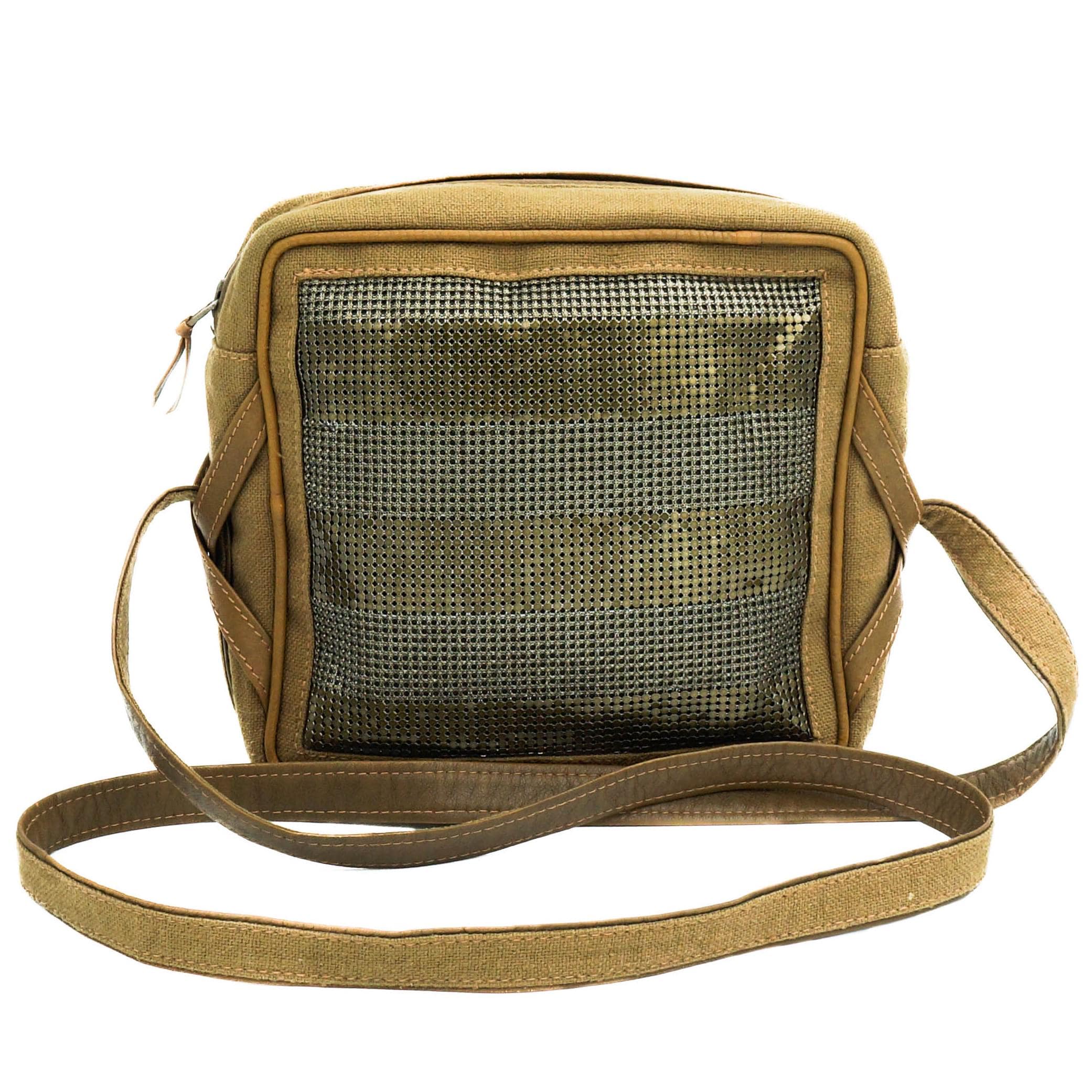 GIANNI VERSACE Glitter Green Shoulder Bag Vintage 80s 90s