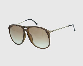Christian DIOR Monsieur 2258 Aviator Gold Sunglasses 80s 90s