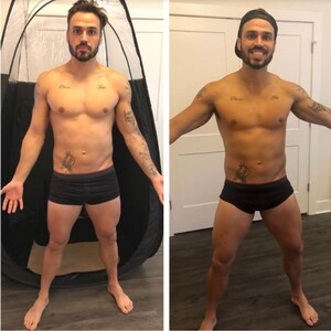 Spray tanning contour guide for the advanced spray tan professional