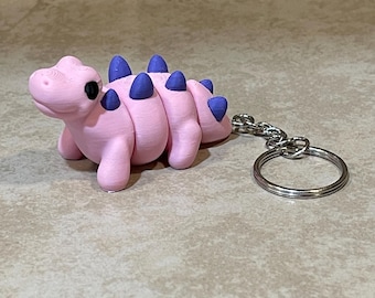 3D Printed Baby Dino Keychain: Flexible Dinosaur Pal