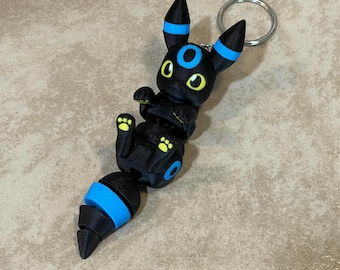 Flexible Shiny Umbreon 3D Printed Keychain