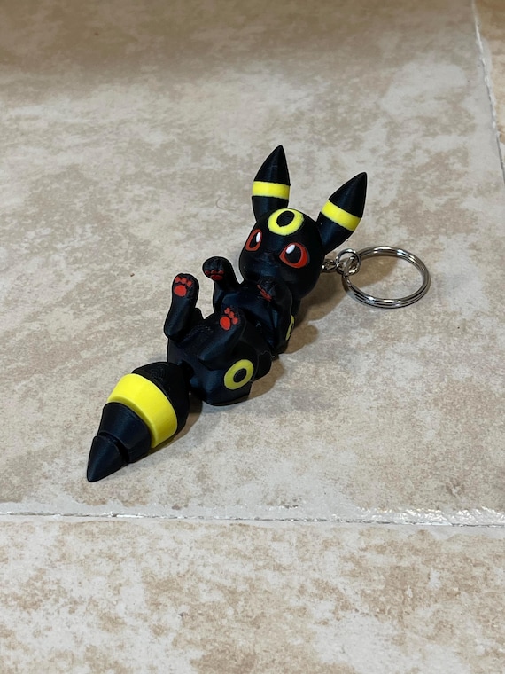Flexible Umbreon 3D Printed Keychain
