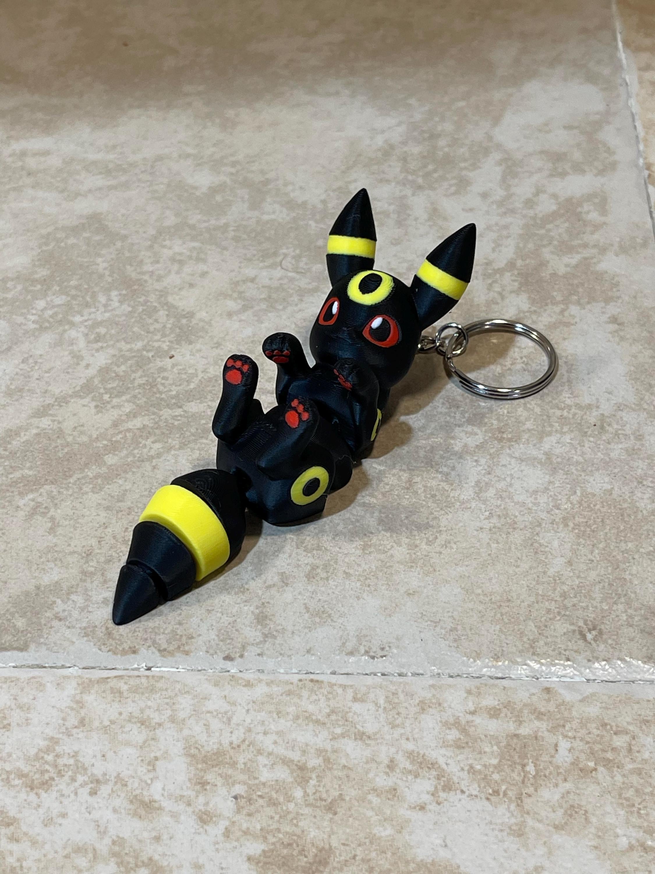 Flexible Umbreon 3D Printed Keychain