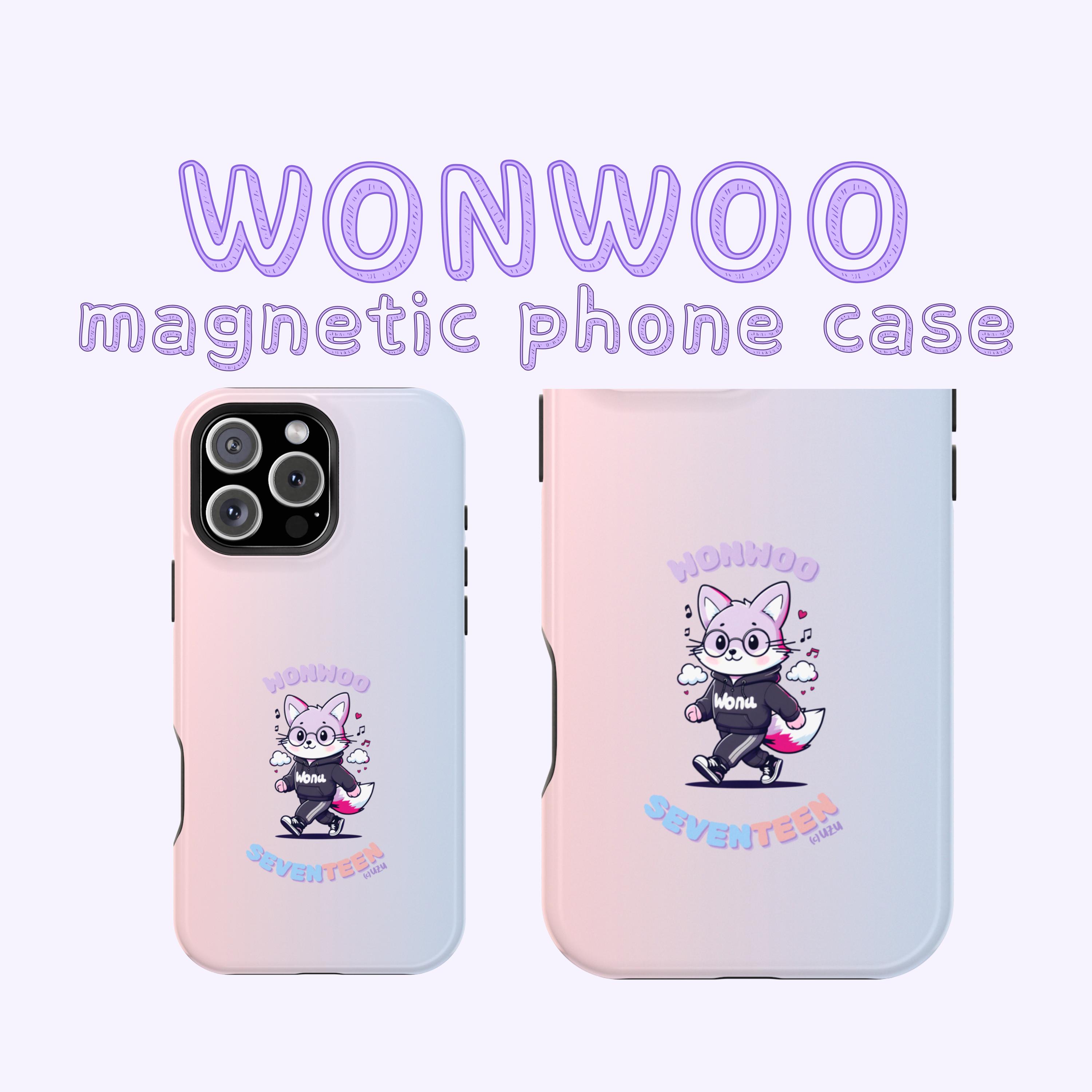 SEVENTEEN ウォヌ スマホケース | Carat Purple Fox MagSafe対応