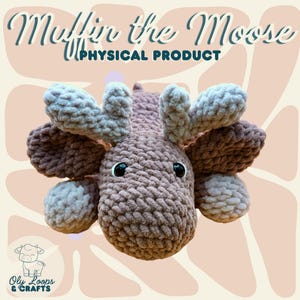 Handmade Moose Plushy | Crochet Moose Amigurumi | Holiday Moose | Cute Moose Gifts | Nursery Forest Decor | Stuffed Animal Lovey | Christmas