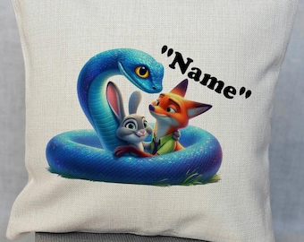 Personalised Zootopia Zootropolis Disney inspired cushion cover Christmas gift Birthday Friend,Daughter,Sister present,Girl Gift,Boy Gift,