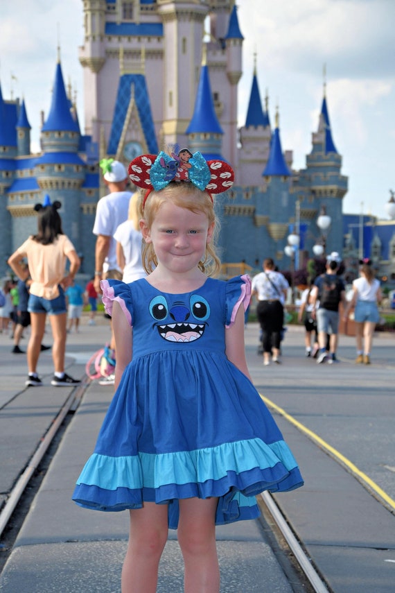 Embroidered Stitch Inspired Dress for Girls Disney Inspired Costume - Etsy Embroidered Stitch Inspired Dress for Girls Disney Inspired Costume - Etsy