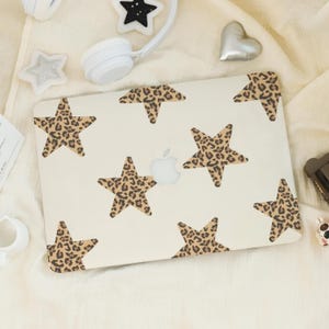 Leopard Star Macbook Pro 13-inch hoesje | Harde laptoptas voor Macbook Air 13/11 Pro 13/14/15/16 2023 2024 M2 2025 | Hoes laptophoes