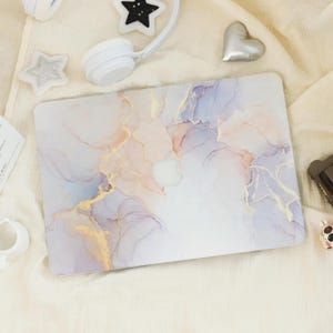 Purper Marble Macbook Pro 13 inch Case | Hard Laptop Case for Macbook Air 13/11 Pro 13/14/15/16 2023 2024 M2 2025 | Laptop Case Cover