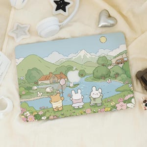 Cartoon Doodle pour Macbook Pro 13 pouces | Housse rigide pour ordinateur portable pour Macbook Air 13/11 Pro 13/14/15/16 2023 2024 M2 2025 | Housse pour ordinateur portable