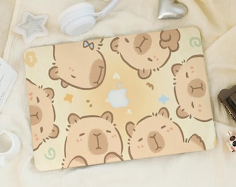 Cute Capybara Cartoon Macbook Pro 13 inch Case |Hard Friendship Laptop Case Cover for Macbook Air 13/11 Pro 13/14/15/16 2020 2021 M2 2022 M4
