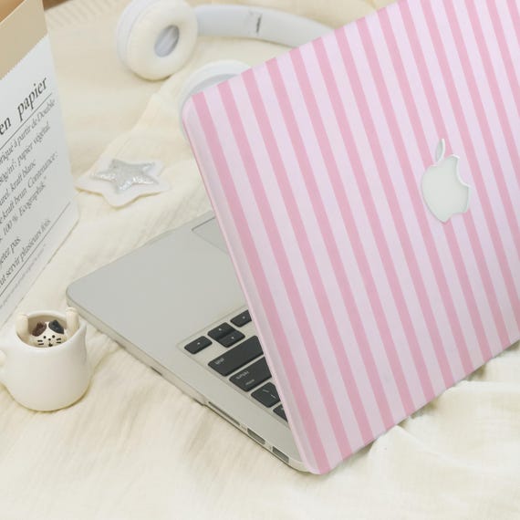 Pink Stripes Mac Case | Protective Laptop Cover for Macbook Air 15/13/11 Case, Pro 13/14/15/16 Case | Pro M4 M5 A3434 2025 | Hardshell Case