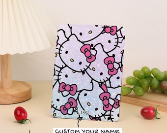 Cute Kitty Bow Kindle PaperWhite Case | Kawaii Cat Bow Paperwhite 12th 7'' 6'' 2026 Case | Kawaii Kitty With Hand Strap | Kobo Clara Libra