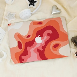 Art Wave Stripes MacBook Case Cover for Macbook Air 13 15 Case, M1 M2 Air 13 A2681,A2337, A2338, Pro 13 14 15 16, 2022 2021 2020 Laptop Case