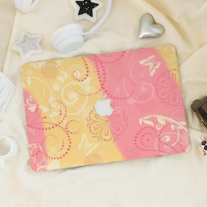 Pinke Blume Macbook Pro 13 Zoll Hülle | Hart Laptop Tasche für Macbook Air 13/11 Pro 13/14/15/16 2023 2024 M2 2025 | Laptop Tasche Abdeckung