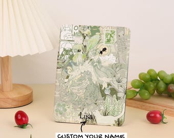 Green Theme Totoro Fantasy Kindle Case Custom | Kindle Paperwhite Case 1/2/3/4 Kindle 2024 Cover Auto Wake/Sleep | Kindle Paperwhite Cover