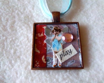 Play Collage Pendant Necklace - No.14