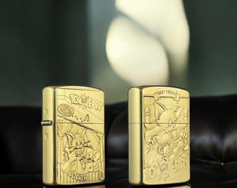 あしたのジョージッポ＆トムとジェリージッポ トムとジェリー ジッポーライター：真鍮製、アニメコレクターズ
