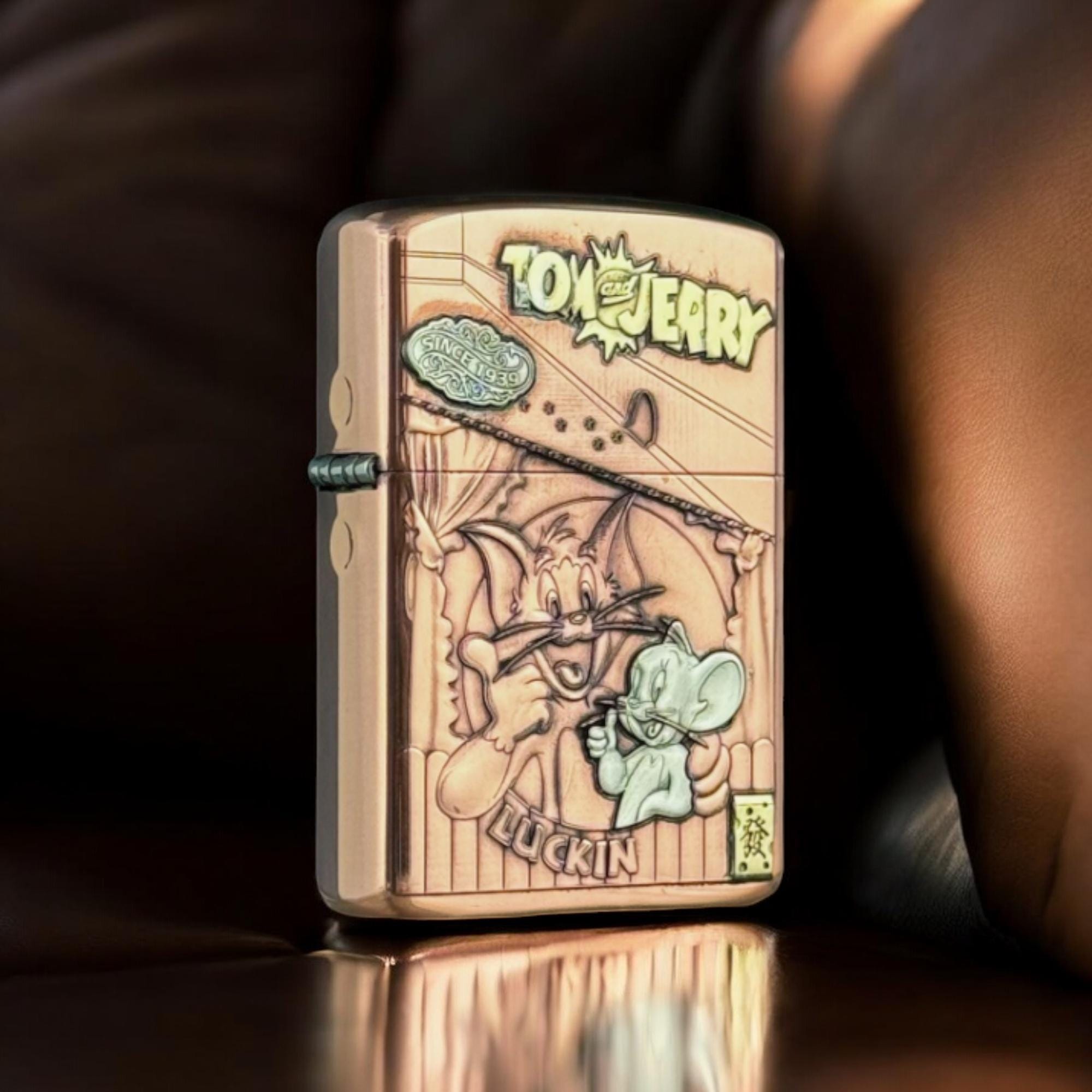 Tom & Jerry Zippo Lighter: Authentic Brass, Anime Collectible - Etsy