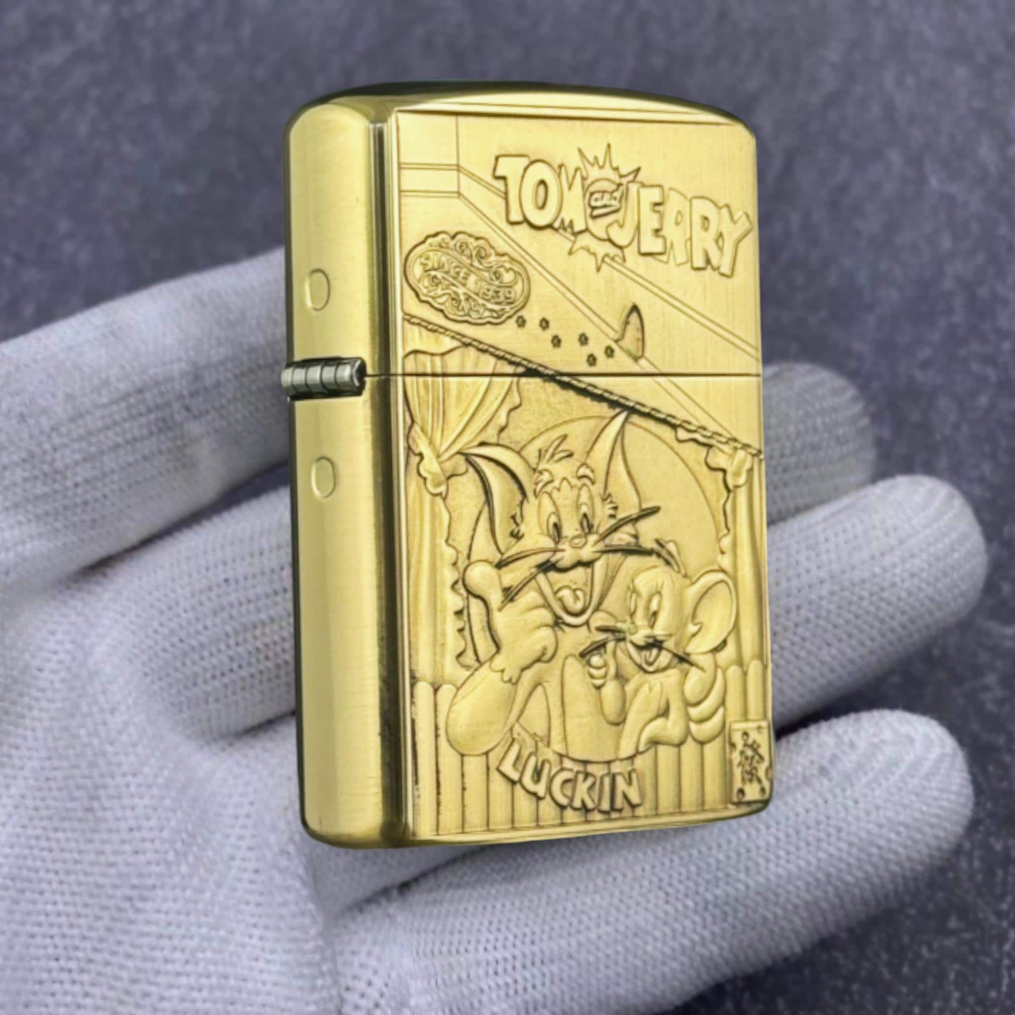 Tom & Jerry Zippo Lighter: Authentic Brass, Anime Collectible - Etsy
